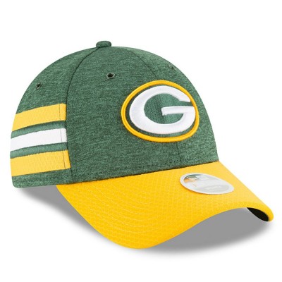 Women's Green Bay Packers New Era Green/Gold 2018 NFL Sideline Home 9FORTY Adjustable Hat 3059259